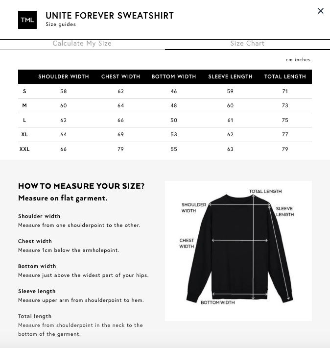 How to measure? – Tomorrowland Store